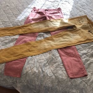 American Eagle colored jeans. Both for $12